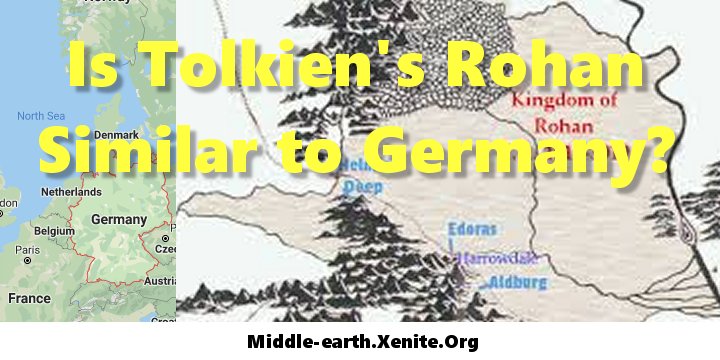 A map of Germany placed beside a map of Rohan