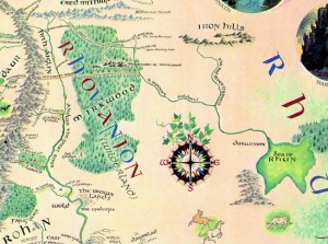 Wilderland on the Pauline Baynes map of Middle-earth
