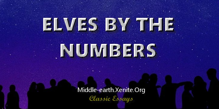 Silhouettes of people standing under the night sky stars and the words 'Elves by the Numbers'