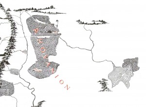 Map of Rhovanion, also known as 'Wilderland', in Middle-earth.