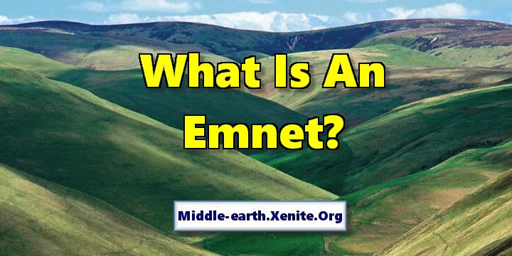 A picture of a grassy hill-land under the words 'What Is An Emnet?"