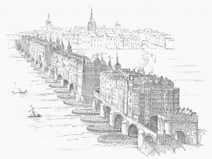 Historic London Bridge may have served as the model for Tolkien's large bridges at Osgiliath and Tharbad.