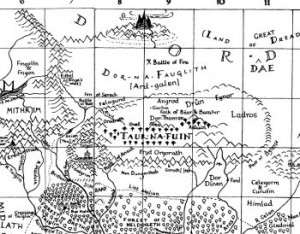 Angband on the 2nd Silmarillion Map.