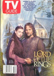 Liv Tyler and Viggo Mortensen pose as Arwen and Aragorn on a special cover of TV Guide Magazine.