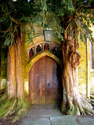 The west door at St. Edward's Church, Stow-on-the-Wold. Does it really bear a close resemblance to the west-gate of Moria?