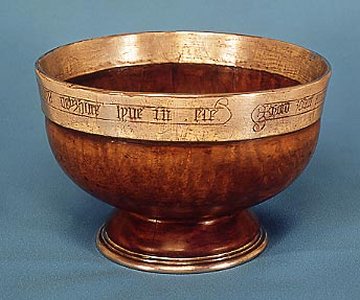 A mazer or drinking bowl. Ancient and medieval Europeans would have drunk mead from vessels like this.