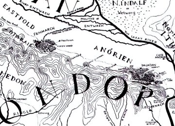 Map of Anorien, a fief of Gondor.