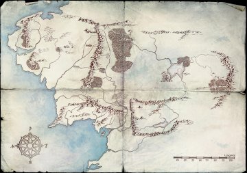 A map of Middle-earth as Amazon envisions it.